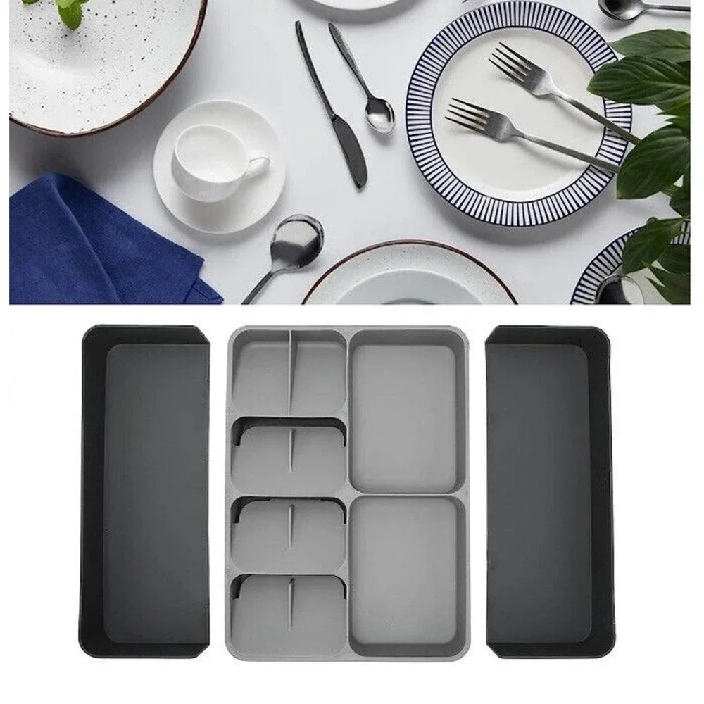 New Kitchen Drawer Organizer Tray‎ Silverware Organizer Storage Tray Expandable